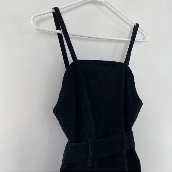 EUC PrettyLittleThing Black Cord Tie Denim Dress US 2 - Picture 9 of 9